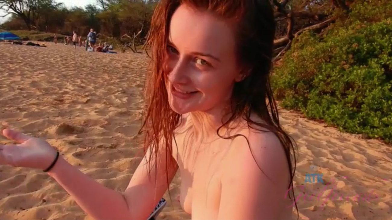 Danni makes it to Hawaii, and the nude beach. video by ATKgirlfriends