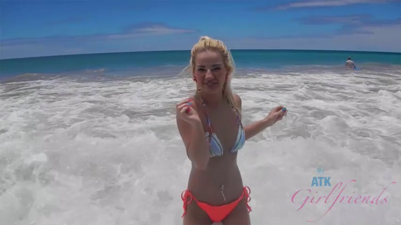 You take Bella to the beaches, and she gets horny in the car. video by ATKgirlfriends